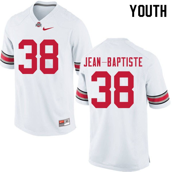 Ohio State Buckeyes #38 Javontae Jean-Baptiste Youth Football Jersey White